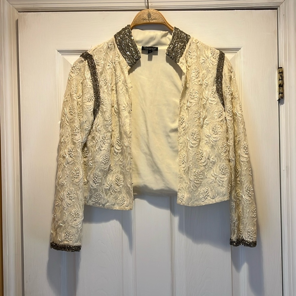 Kate moss topshop beaded jacket